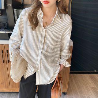 Striped Shirt / Sweater Vest / Set