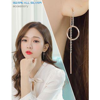 Shape Silver Threader Earrings