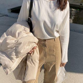 Round Neck Dip-back T-shirt