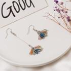Asymmetrical Faux Crystal Drop Earring 1 Pair - Non-matching Earrings - Silver - One Size