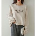 New York Printed Drop-shoulder Sweatshirt