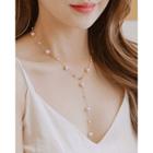Faux-pearl Chain Y Necklace