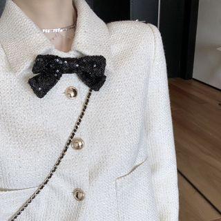 Sequined Button-up Jacket
