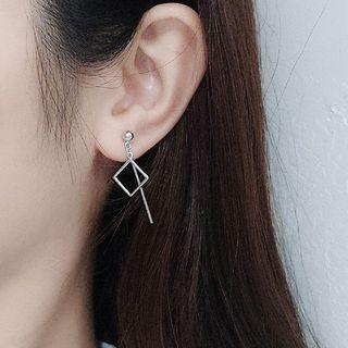 Geometric Sterling Silver Fringed Earring