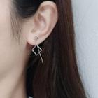 Geometric Sterling Silver Fringed Earring