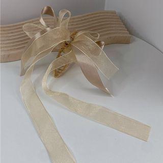 Bow Hair Claw Champagne - One Size