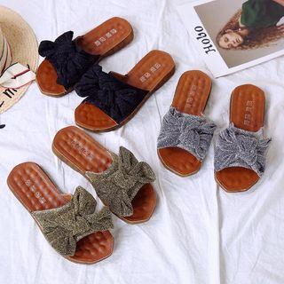 Glitter Bow Slippers