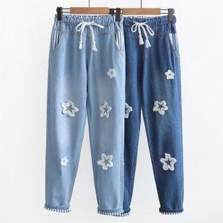 Star Applique Harem Jeans