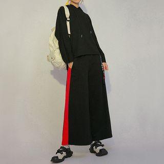 Set: Wide-sleeve Hoodie + Wide-leg Pants