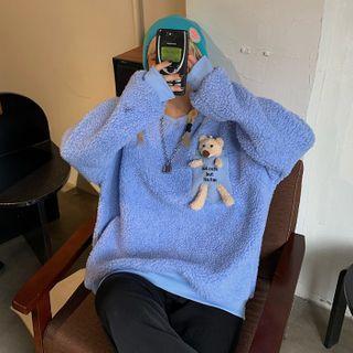 Bear Plush Fleece Sweatshirt