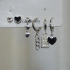 Set Of 6: Alloy Earring (various Designs) Set Of 6 - Silver - One Size