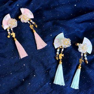 Retro Miniature Fan Tassel Hair Clip