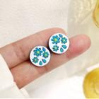 Flower Stud Earring 1 Pair - Stud Earrings - White - One Size