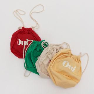 Drawcord Lettered Pouch Bag