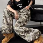 Camouflage Cargo Pants / Lettering Tank Top