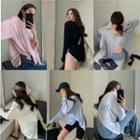 Details Wrap-back Light T-shirt In 6 Colors