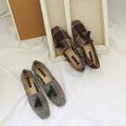 Plaid Tasseled Loafers