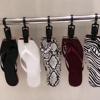 Metallic Accent Flip Flops