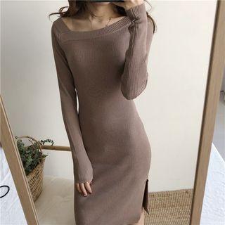 Square Neck Knit Dress