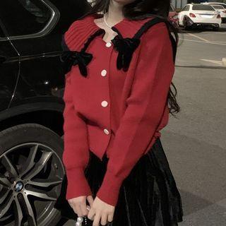 Bow Polo-neck Cardigan