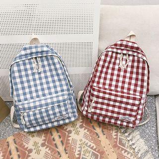 Plaid Canvas Backpack / Striped Canvas Backpack
