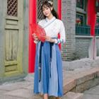 Floral Hanfu Top / Jacket / Midi Skirt
