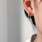 Knot Alloy Hoop Earring 1 Pair - Earrings - Silver - One Size