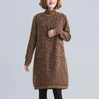 Print High-neck Dress