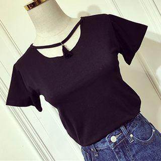 Tasseled Short-sleeve T-shirt