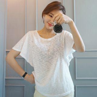 Flutter-sleeve T-shirt