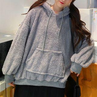 Fleece Pom Pom Hoodie