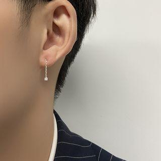 Cube Sterling Silver Dangle Earring 1 Pair - Zh-js-0265 - Silver - One Size