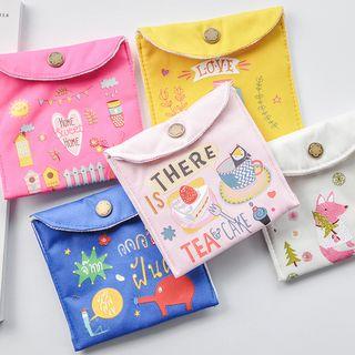 Print Canvas Sanitary Pouch