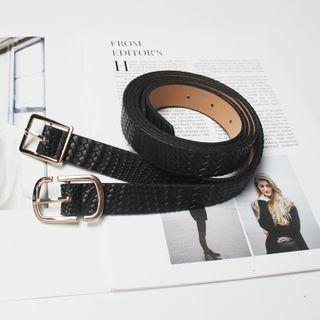 Faux Leather Snakeskin Grain Belt
