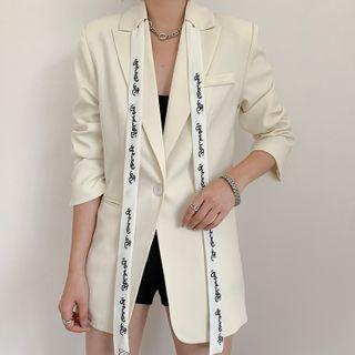 Strappy Single-button Blazer