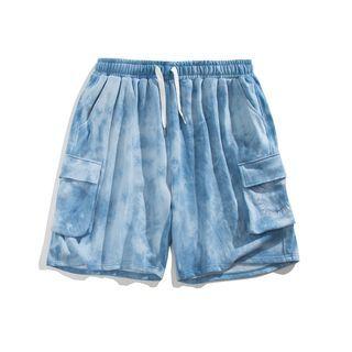 Tie-dye Print Wide Leg Shorts