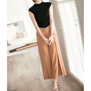 Ring-accent Wide-leg Pants