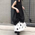 Plain Tank Dress / Dotted Skirt
