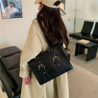 Buckle Detail Tote Bag Black - One Size