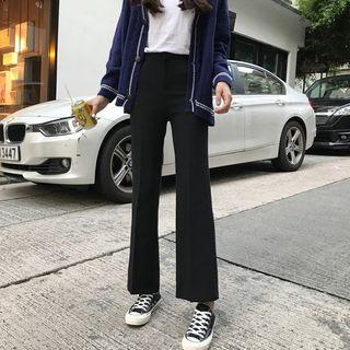 Plain Wide-leg Dress Pants