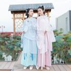 Hanfu Maxi Skirt / Robe / Spaghetti Strap Top / Set