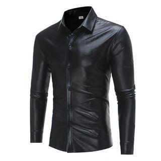 Metallic Slim-fit Shirt