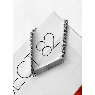 Bar Chain Bracelet Silver - One Size