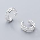 Braided Open Ring 1 Pair - S925 Silver - One Size