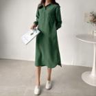 Half-placket Pocket-front Shirtdress