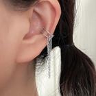 Chained Alloy Cuff Earring 1 Pc - Cuff Earring - Silver - One Size