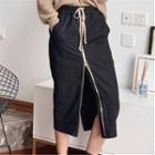 Zip-up Midi Skirt