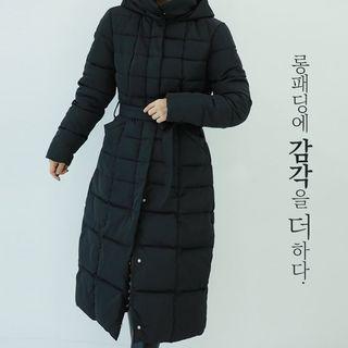 High-neck Long Padded Shell Coat