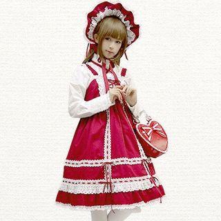 Lace Trim Sleeveless A-line Midi Dress With Headband