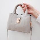Faux Leather Handbag With Shoulder Strap Elephant - One Size